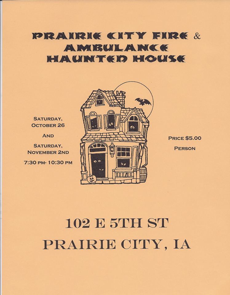 Haunted House by Prairie City Ambulance and Fire Departments @ Haunted House | Prairie City | Iowa | United States