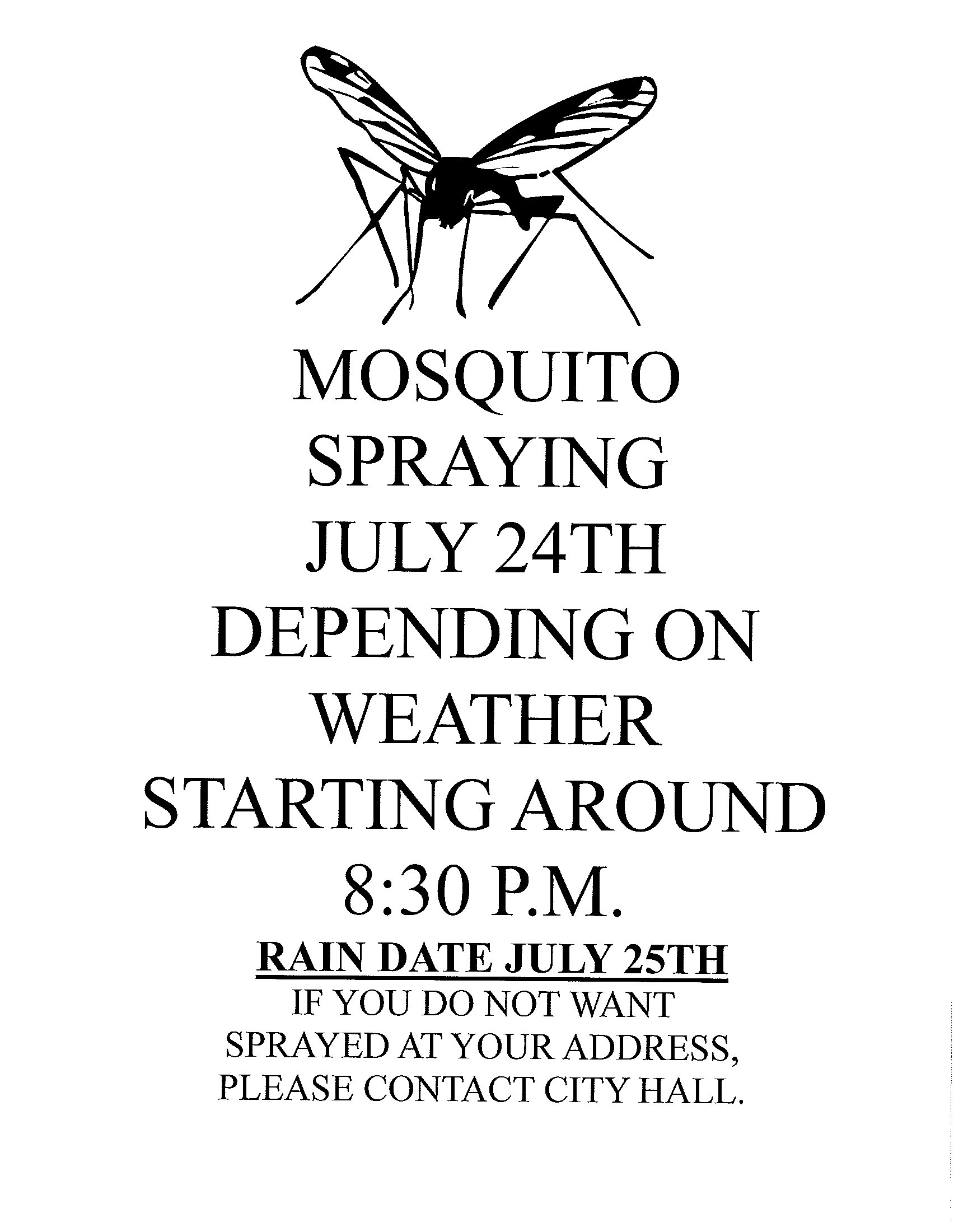 Mosquito spraying