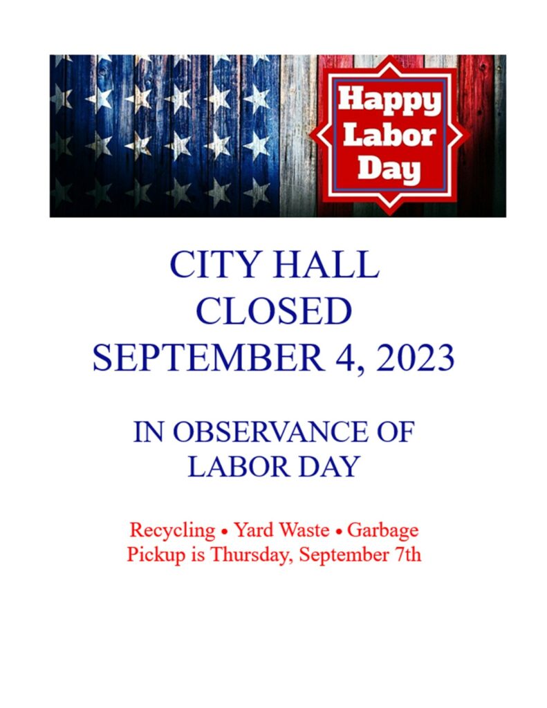 Labor Day - City offices closed