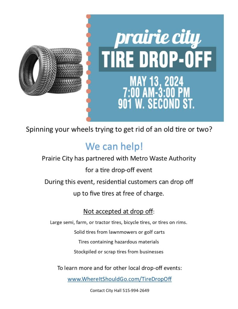 Prairie City Tire Drop-Off