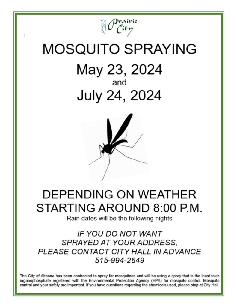 Mosquito Spraying @ Prairie City